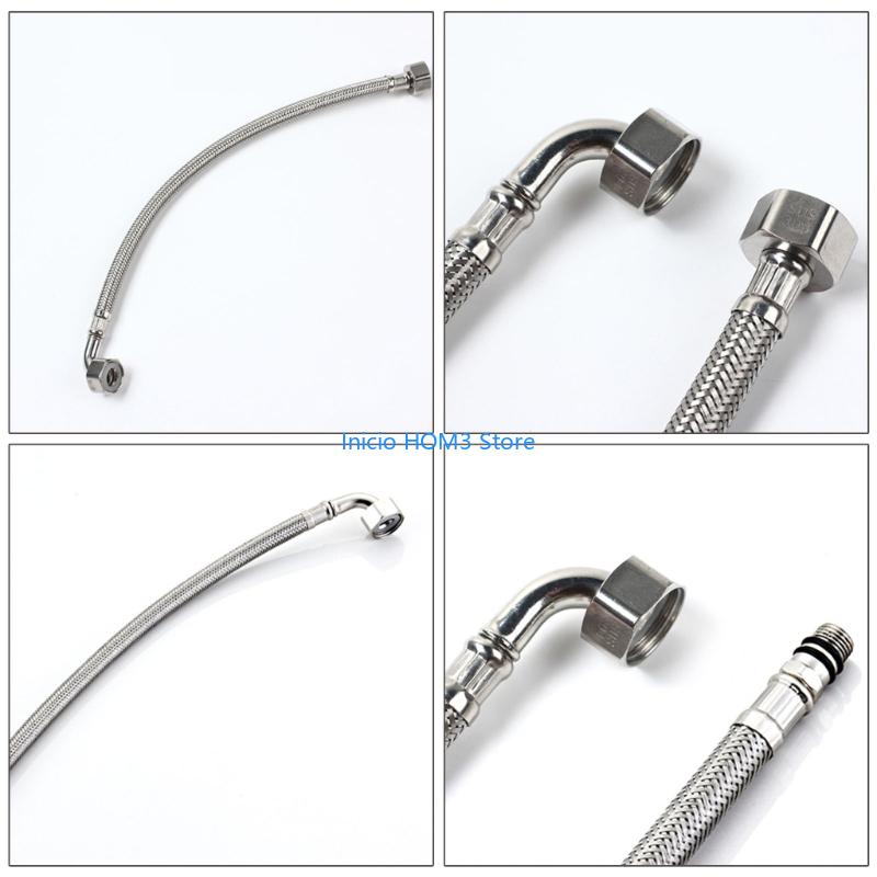 A5YD Junta Codo Manguera de Fontanería de Acero de Alta Resistencia Tubo Flexible para Accesorios de Baño