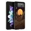 Abstract Mountain Sunrise Line Phone Case For Samsung Galaxy Z Flip3 Flip4 Flip5 Case For Z Flip 3 4 5 6 7 Hard Folding Cover