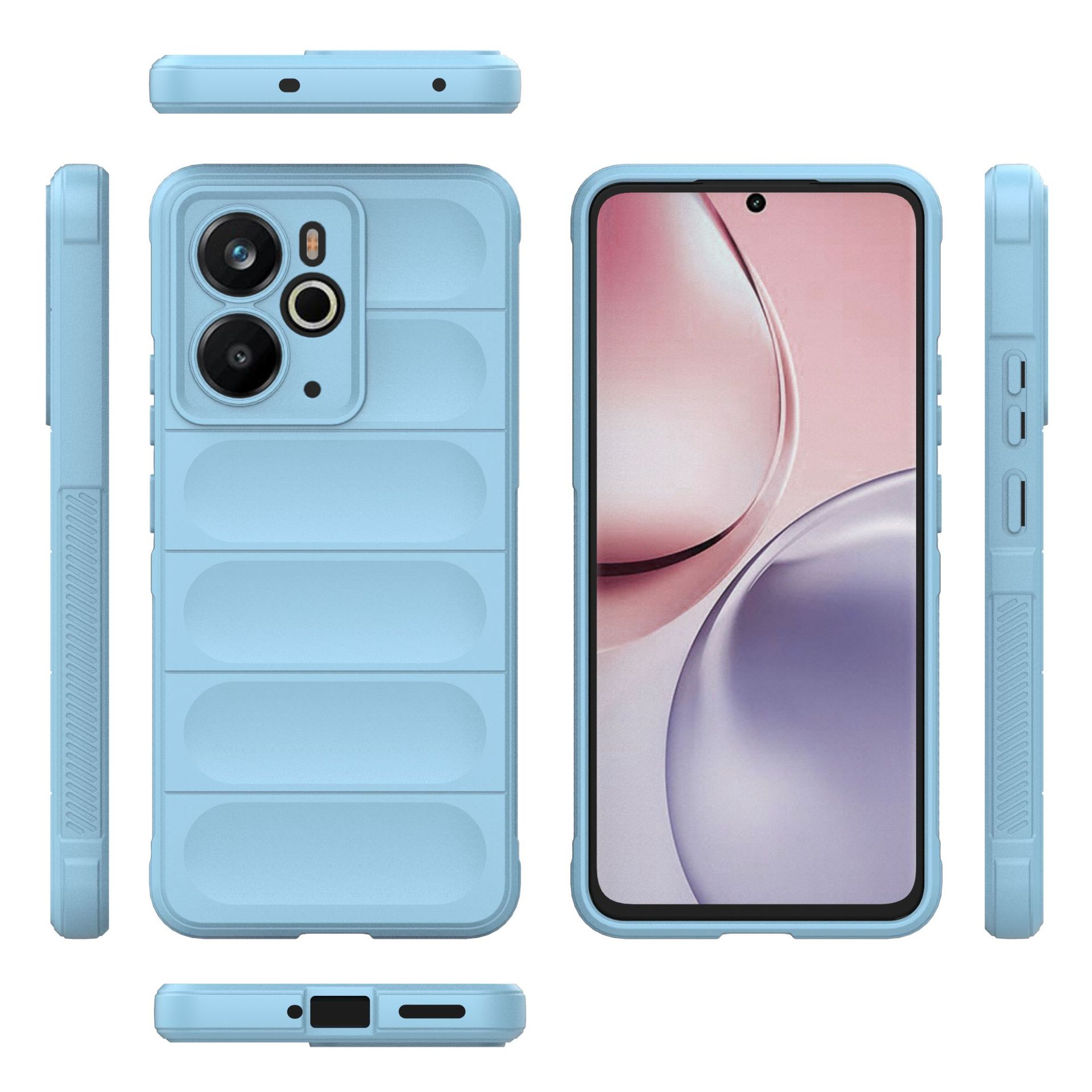 

Oppo Realme 14 5G Phone Case,Soft TPU Shockproof Phone Cover for Oppo Realme 14 5G світло-синій колір