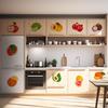 Samoprzylepna Naklejka Ścienna z Motywem Owoców na Szafkę Kuchenną i Drzwi Lodówki Kreatywny Wystrój Domu do Pokrycia Brzydkich Miejsc i Rozjaśnienia Kuchni