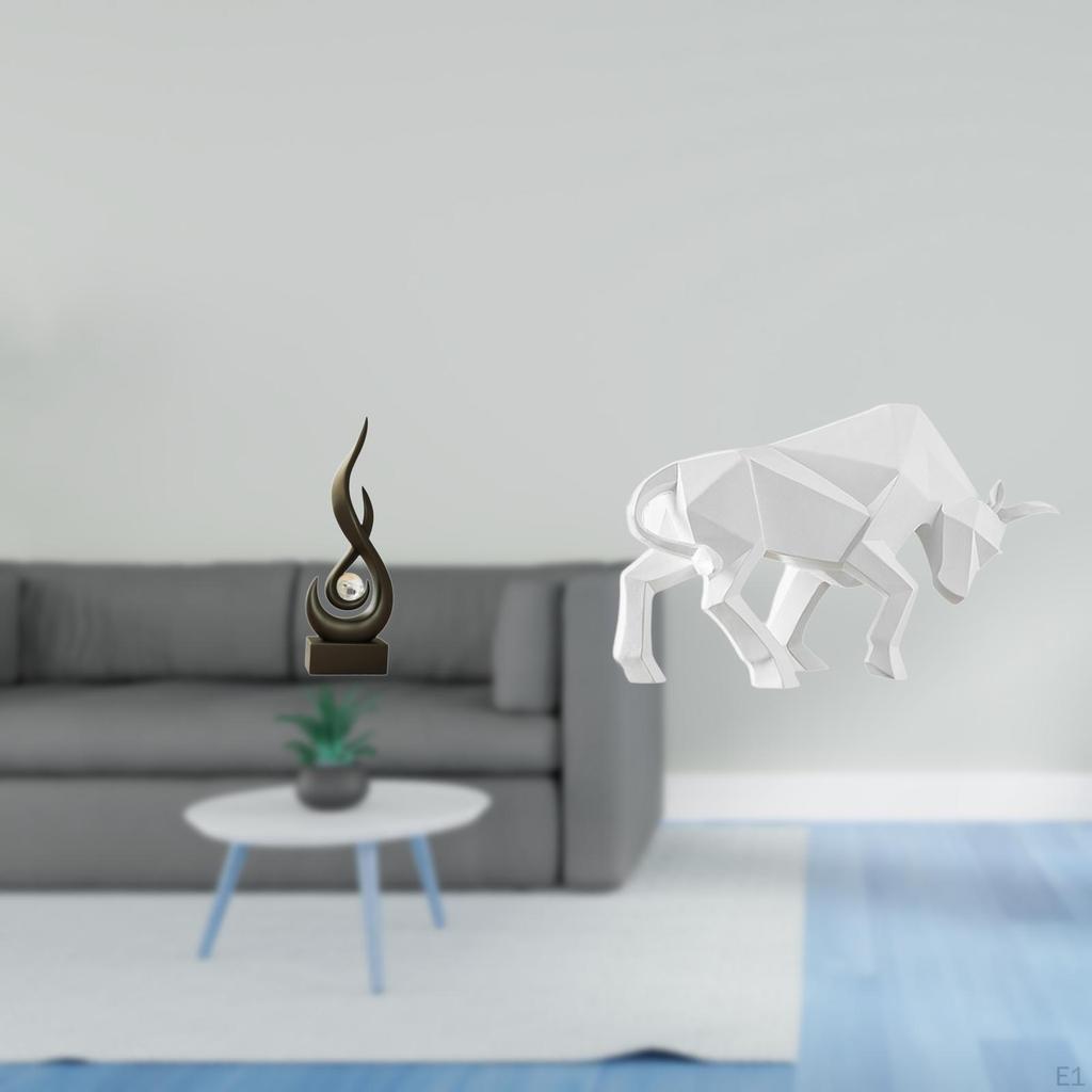 Abstract Statue Ornament Modern Resin Flame Figurine Sculpture for Cabinet Living Room Entryway