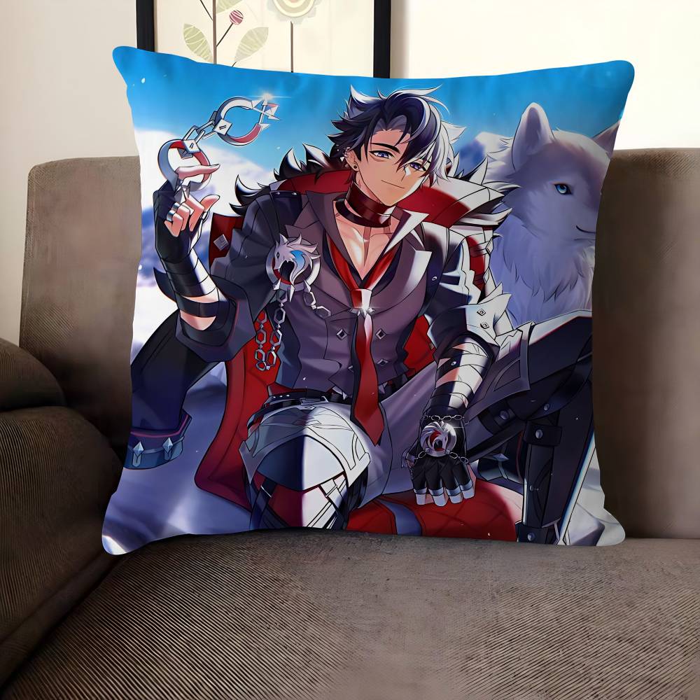 

Game W-Wriothesley Personalized Pillow Dust Cover Bedroom Kids Party Decoration Pillowcase Birthday Children Gift 12x12Inch