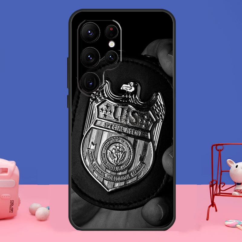Police Symbol Cover For Samsung Galaxy S24 S23 S22 S21 S20 FE Ultra Plus S8 S9 S10 Note 10 20 Ultra Case