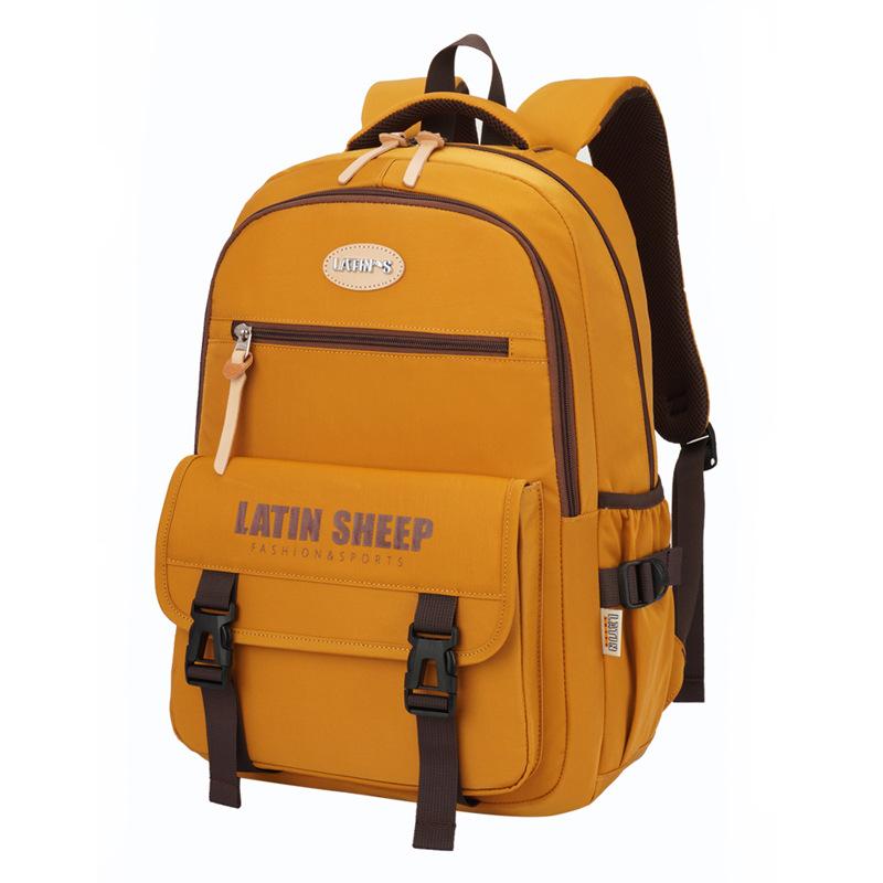 Junior High School Schoolbag Male High Value Fashion Simple Wind Large Capacity Multi-layer Waterproof Backpack Female