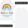 50pcs/100pcs Thank You Party Favors Tags,Thank You Gift Tags with String,Rainbow Thank You Tags, Making My Party So Bright Tags