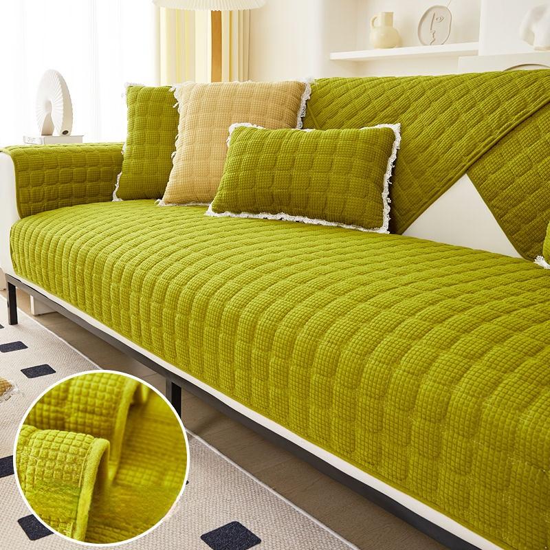 Modern Simple Sofa Cover Cotton Non-Slip Living Room Sofa Cushion Fabric Dust-Proof Furniture Protection Cushion Universal