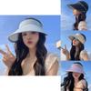 Summer Empty Women Top Hat Large Eave Uv Resistant Sunshade Sun Protection Hat
