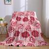 Blush Rose Flannel Blanket Warm Soft Halloween Christmas Couch Warm Cozy Decorative Decor Gift for All Season