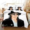 3D Pościel Michael Jackson Pojedyncza Twin Pełna Queen King Rozmiar Michael Joseph Jackson Zestaw Pościeli Pokój Nastolatka Poszewka na Kołdrę Se74