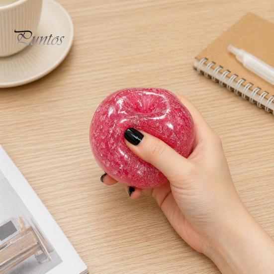 Stress Relief Tool Fruit Squeeze Toy, Soft Stretchy Sensory Toy Fidget Home Office Worker Relaxation Desk Adults Ball
