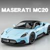 1/22 Scale Maserati MC20 Sport Car Model with Sound and Light, Pull Back Alloy Model Diecast Model Car for Kids Toy Gift