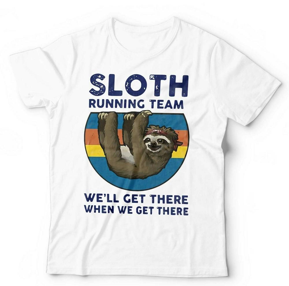 Sloth Tshirt Running Team Unisex Kids Funny Lazy Relax Cute Humour Work Out