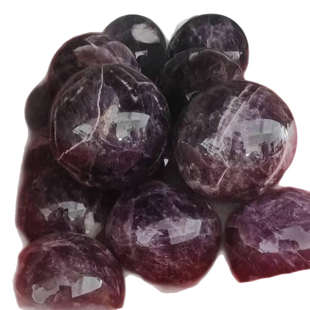 Polished Natural Amethyst Crystal Ball for Feng Shui & Home Decor