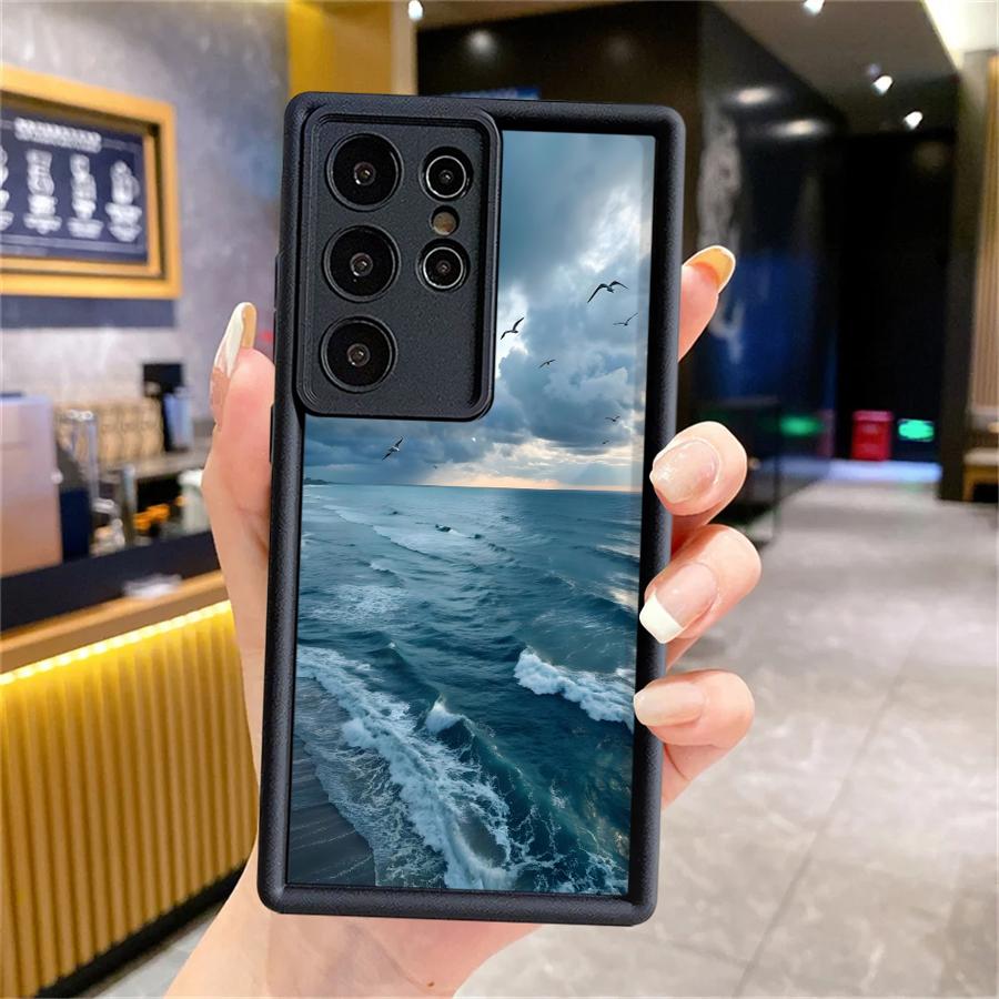 Phone Cover Case for Samsung Galaxy S26 Ultra S24Ultra S25 Edge S25 S23 FE S21 S20FE S22 S24 Plus Sunset Coast Scenery
