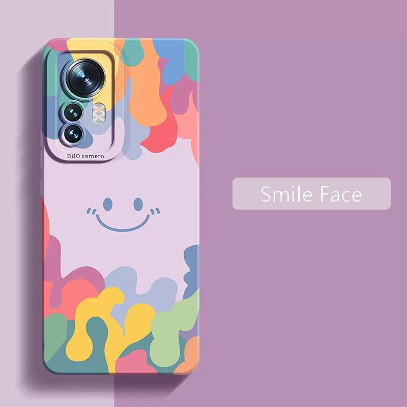 Smile Silicone Case For Xiaomi Poco X5 F5 Pro Mi 14 13 12 11T 13T 11 Lite 5G NE 12T Pro Soft Shockproof Full Cover
