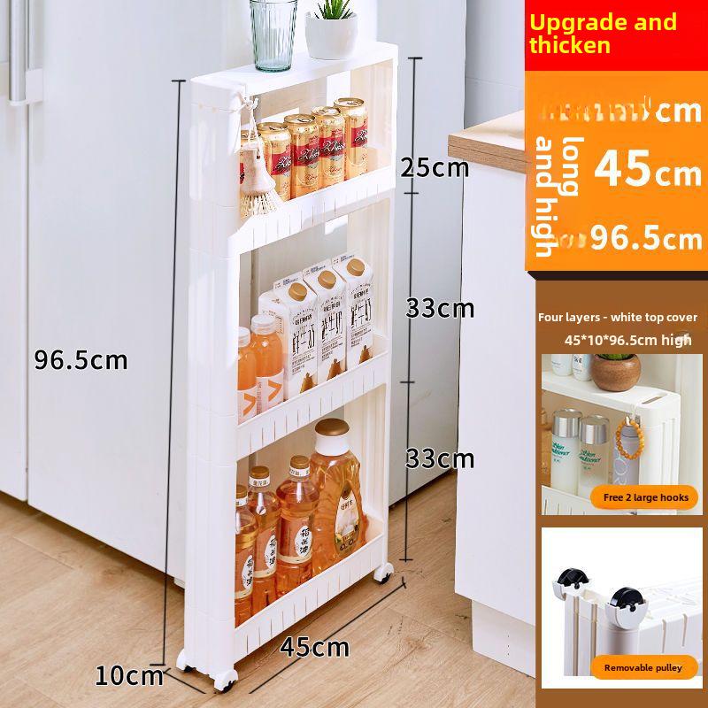 

Ультраузкая 10 см кухонная полка для хранения в щели на колесиках: Напольная тележка-органайзер для ванной комнаты, гостиной и хранения у холодильника