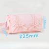 Simplicity Lace Korean Fashion Pecnil Case for Kids Solid Color Lace Ballet Bow Stationery Storage Bag Portable Cute Pencil Bag