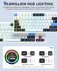 DAREU EK87PRO Mechanical Gaming TKL USB English Gasket Cloud Switches Red Keyboard, Wireless, Tenkeyless, 80% Keyboard, 2.4G Wireless/Bluetooth/Wired