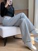 Women's High-Waist Wide-Leg Sweatpants - Spring/Autumn Loose Straight-Leg Fit, Slimming for Thick Legs, Versatile Casual Wear