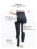 High Waist Plus Size Damen Leggings: 200 Jin, Knopfleiste vorne, Bauchkontrolle, Bequem, Nicht einschnürend, Neun-Punkte-Länge.