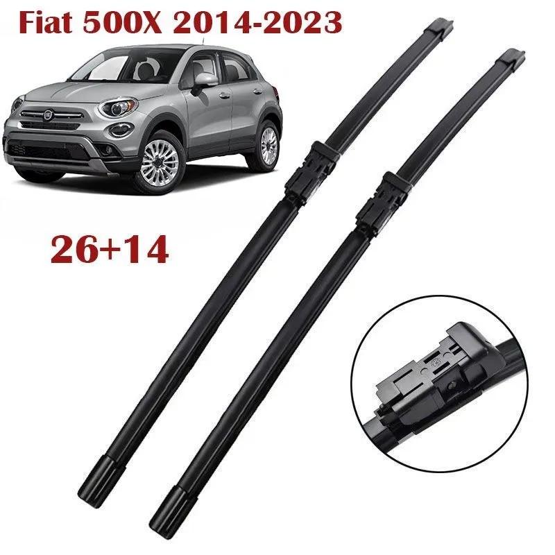 26 +14 Front Windshield Wiper Blades Set for Fiat 500X 2014-2023, Fits Fiat 500L, Fiat Toro, Jeep Renegade, Jeep Compass MK2 чёрный