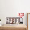 LED Large Screen Mirror Projection Alarm Clock Digital Clock