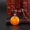 Trendy Unisex Wooden Bead Necklace: Versatile, High-End Pendant for Sweater Chains and Cotton Linen Attire