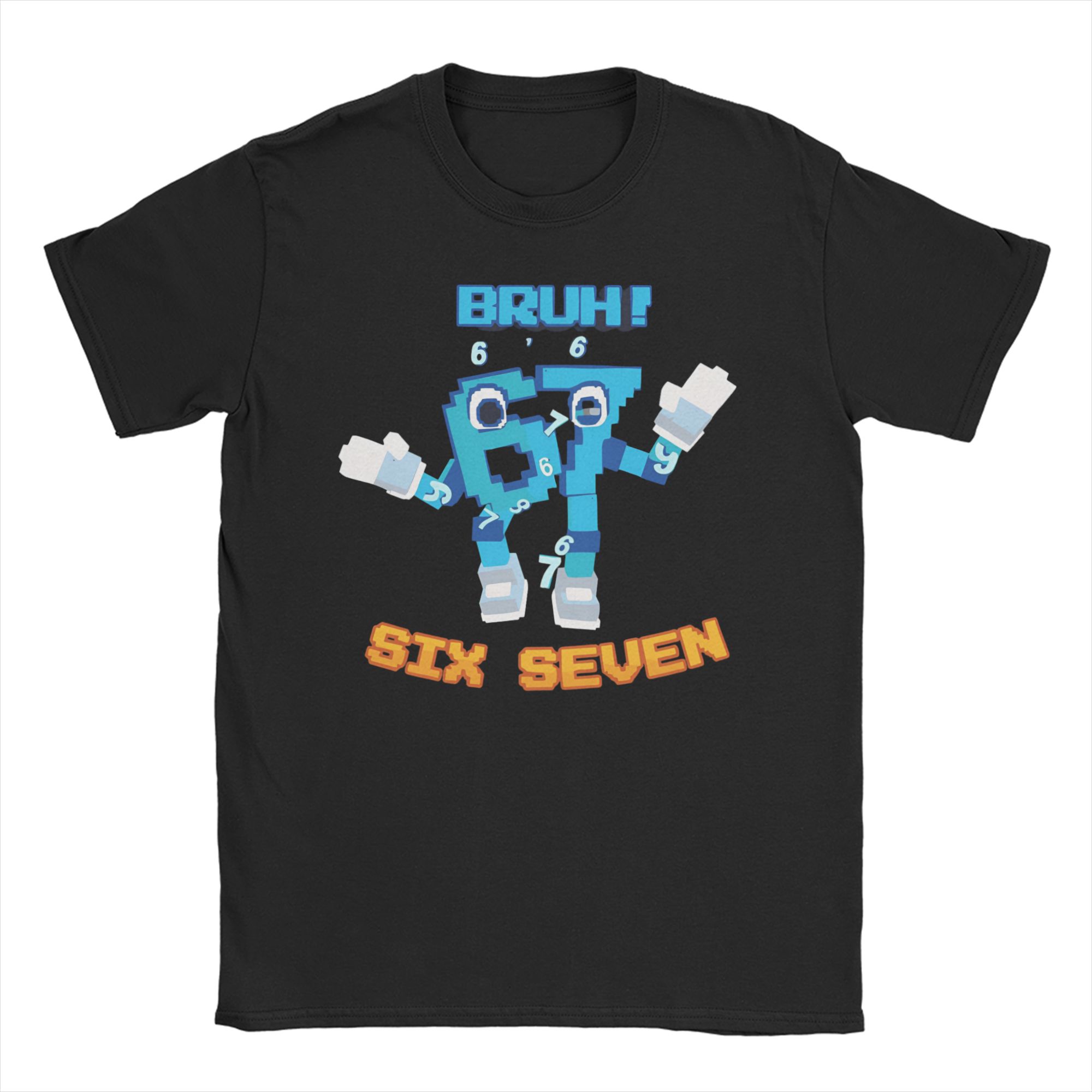 

Bruh Steal a brainrot 67 Six Seven T Shirts Brainrot Meme Casual Tee Shirt Round Collar TShirt Pure Cotton Graphic Clothing L