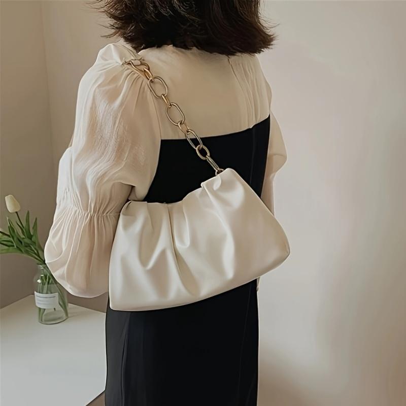 Versatile Handbag Single Shoulder Chain Bag And a Pleated Cloud Bag Suitable for Commuting to Work, Valentine'S Day Dates, And Everyday Use