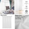 Cotton Linen Sheer Curtains Semi Transparent Voile Rod Pocket Curtains for Bedroom Living Room Light Filtering Window Curtains