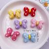 12PCS Mix Resin Kawaii Colorful Wave Point Bowknot Flat Back Cabochon Stone Scrapbook DIY Home Decor Figurine Crafts Accessories