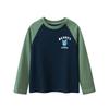 Children's Clothing Autumn New Style Raglan Sleeve Long-Sleeved T-Shirt for Older Children, Korean Style Cartoon Print Base Shirt for Boys and Girls