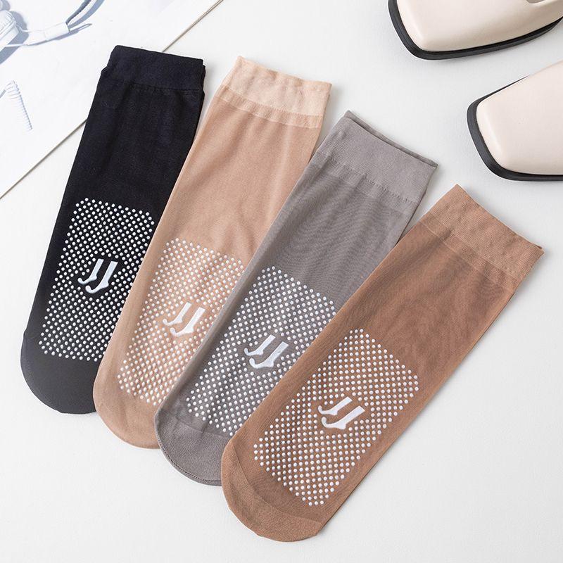 10/20 Pairs Women Summer Socks Silicon Snag-Resistant Non-Slip Grip Mesh Breathable Nylon Socks Ultra Thin Comfort Summer Socks
