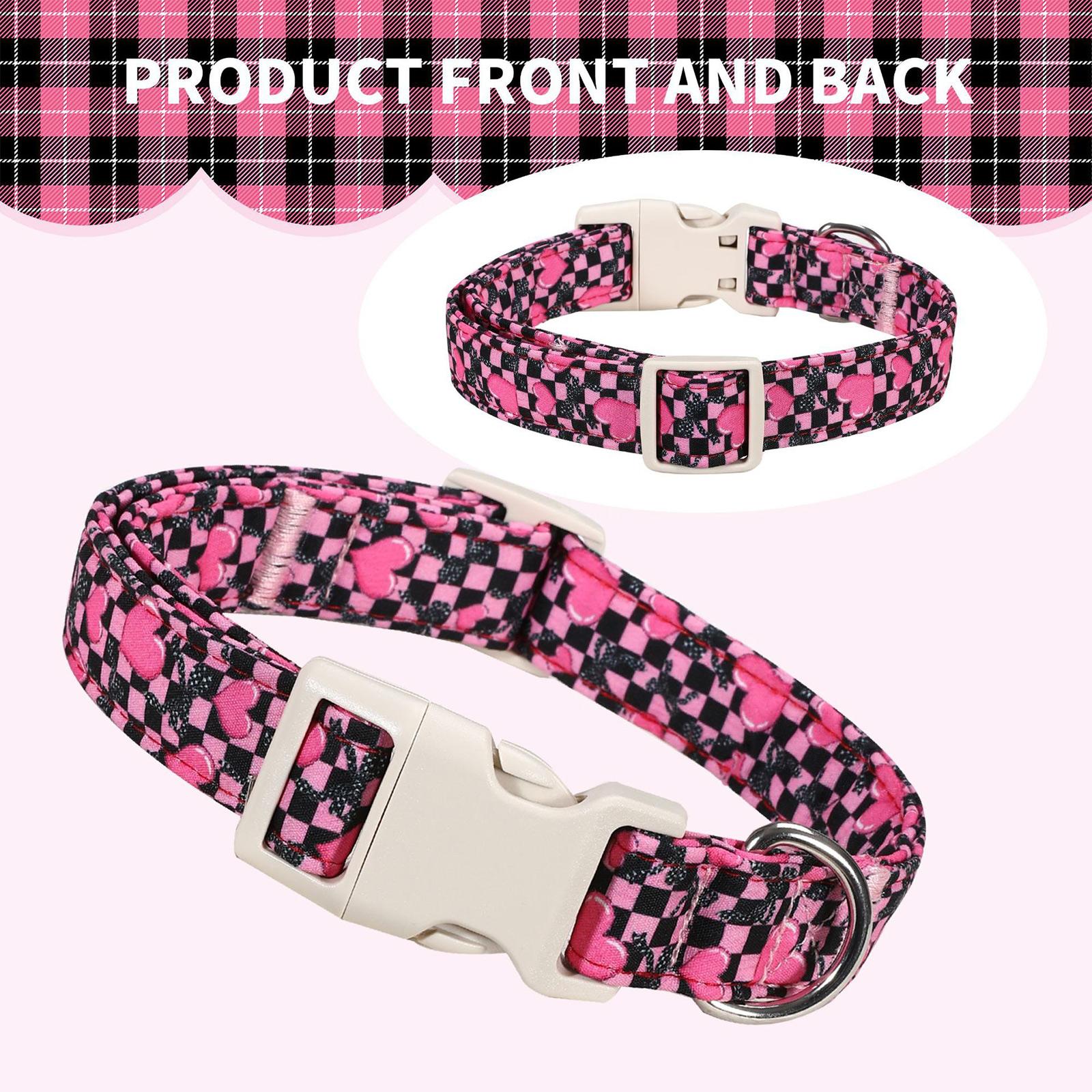 Pet Festival Dress Up, Adjustable Length,Pet Collar Bow Set S