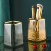 Makeup Brush Holder Organizer Make Up Brush Cup Pencil Holder Mini Striped Vase