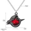 Game Love And Deepspace Sylus Brooch Cosplay Ruby Necklace Black Crow Badge Pendant Corsage Pin Jewelry Backpack Badge Accessory