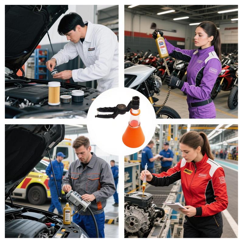 Automotive Funnel Anti-Spill Oil Change Funnel Specialty Tools & Gadgets For Radiator Transmission Coolant Lawn Mower Motor Car