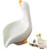 Ceramic Duck Soap Dish, Cute Animal Soap Holder, Non-Slip Shower Sponge Storage, Decorative Soap Saver, Duck-Shaped Soap Dish, Multifunctional