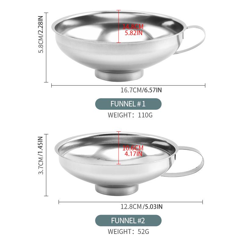 Lejek wielkokalibrowy z szerokim wlotem 1 szt., lejek ze stali nierdzewnej, olej, kimchi, owoce, proszek do lewatywy, wyciek oleju domowego