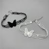 Französisches Süßes Spitze Schmetterling Vielseitiges Schlüsselbein Choker Halskette Für Frauen