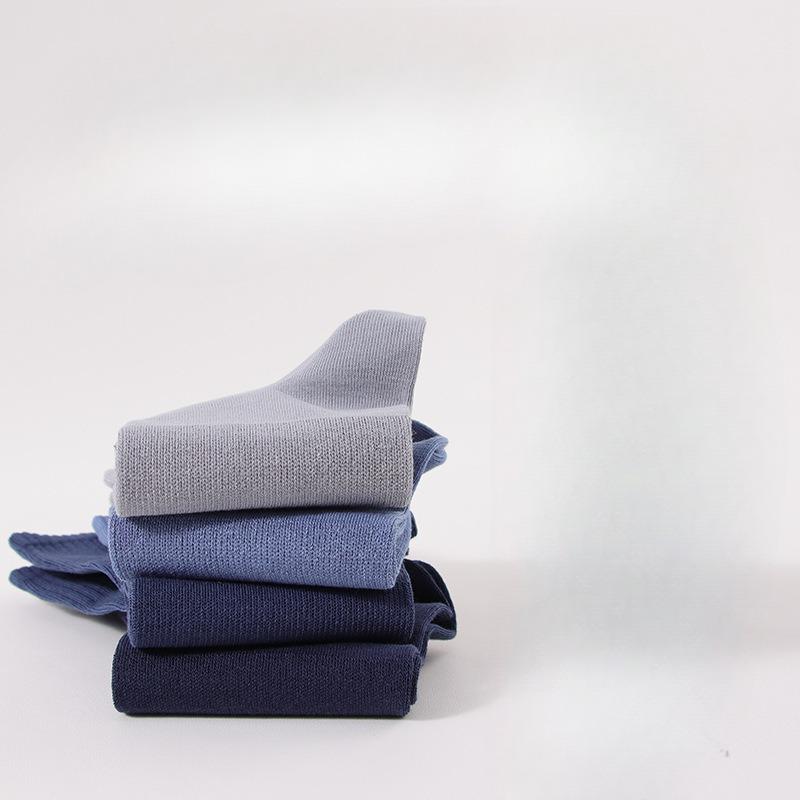 Men's Autumn Combed Cotton Business Antibacterial and Deodorizing Men's Cotton Socks Boneless Hand-sewn Mid-tube Cotton Socks