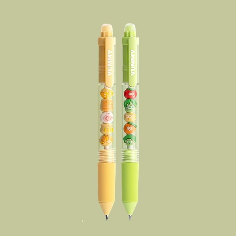 2ks Termicky smazatelná tužka Roztomilá panenka Tužka Náplň Stiskací Neutrální tužka Studentská Kombinovaná tužka Studentské Papírnictví