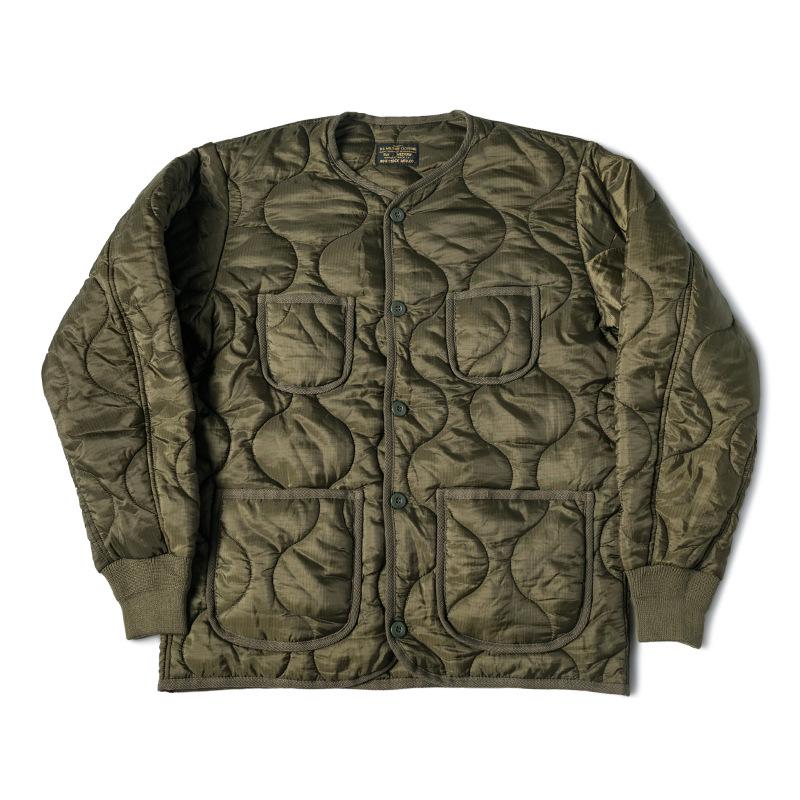 

Men s Samurai Way Water-Repellent Quilted Nylon Mesh Military Liner Jacket XXL армия зеленый