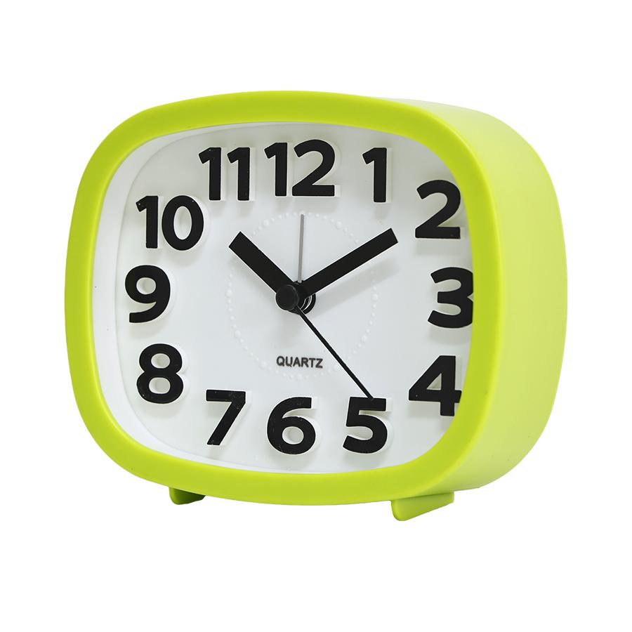 1pc minimalist bedside square quartz alarm clock, creative 3D digital clock face, home decoration, festival gift, battery free