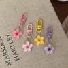 1/5Pcs Sweet Colorful Flower Keychain Hanging Jewelry Mini Keychain New Bag Decoration  Girls