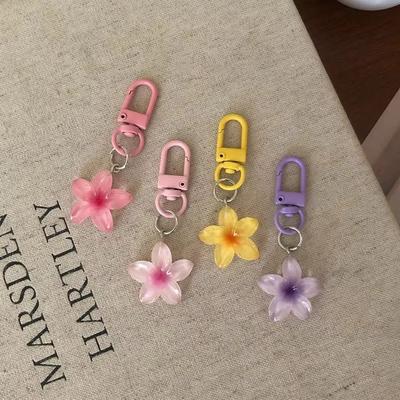 1/5Pcs Resin Car Key Ring Sweet Earphone Case Pendant Cute Pendant Keyring Student
