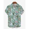 Camicia da uomo hawaiana a maniche corte con stampa, top alla moda con colletto, albero di cocco da spiaggia, nuova per il 2026 per uomo, abbigliamento floreale