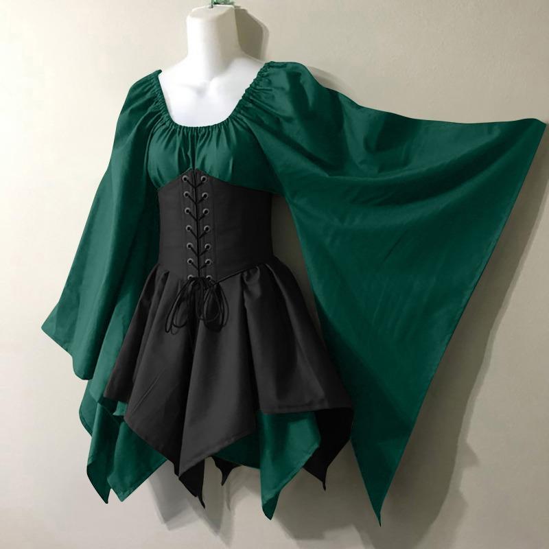 New long-sleeved women's Renaissance medieval dress