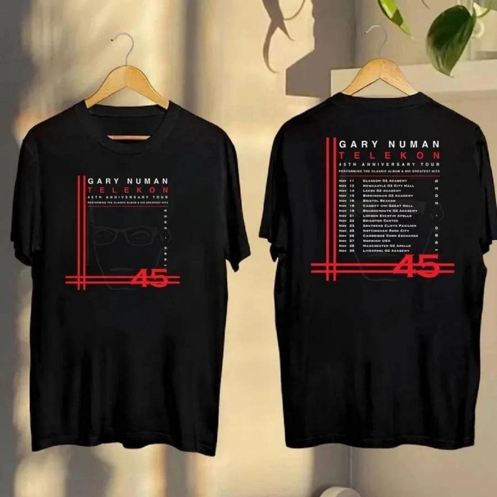 Gary Numan Telekon 45° Anniversario Tour 2025 Maglietta High-end Lusso Per Uomo e Donna Top Y2k