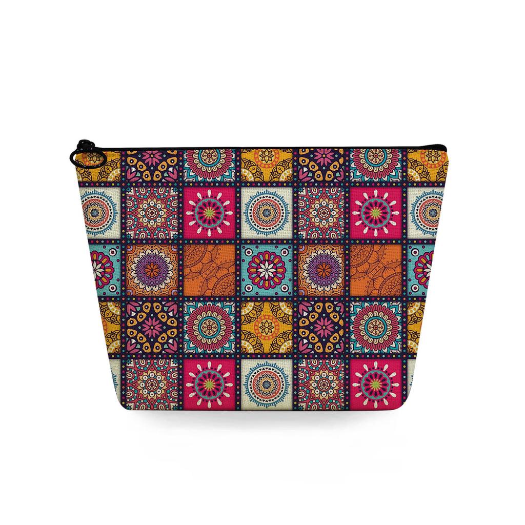 Women Flower Print Cosmetic Bag Toiletries Organize Travel Storage Case 6741 KTB